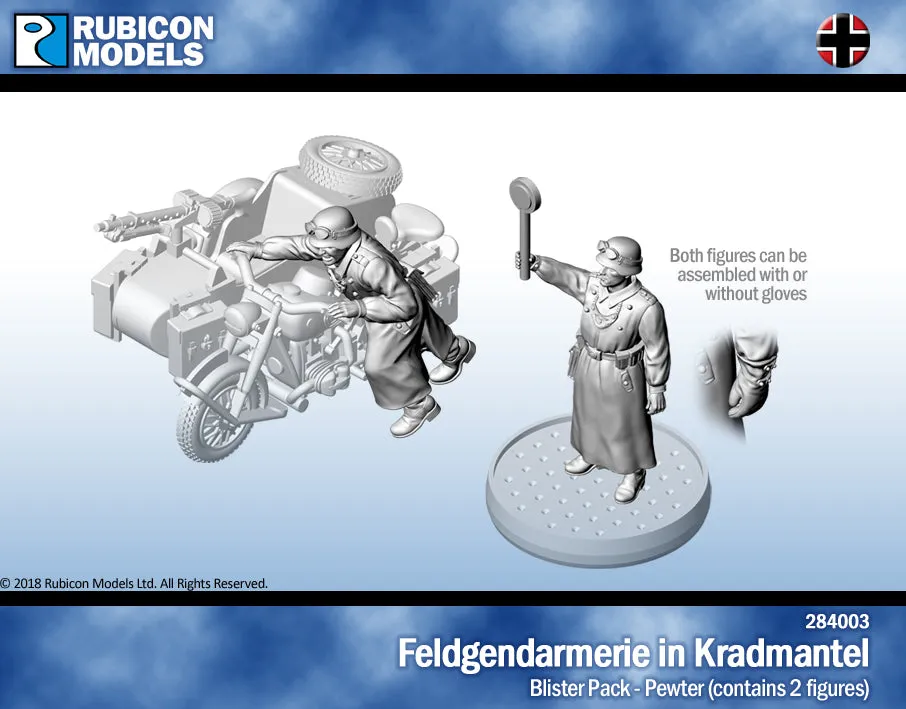 284003 Feldgendarmerie in Kradmantel- Pewter