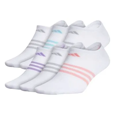 adidas Women's Superlite 6-Pack No Show Socks