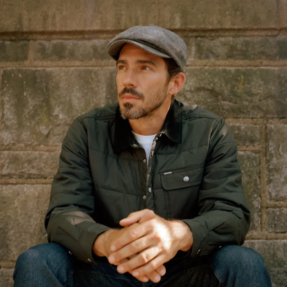 Brixton Hats Brood Herringbone Newsboy Cap - Grey-Black