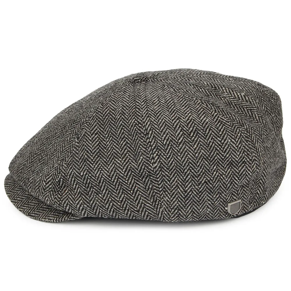Brixton Hats Brood Herringbone Newsboy Cap - Grey-Black