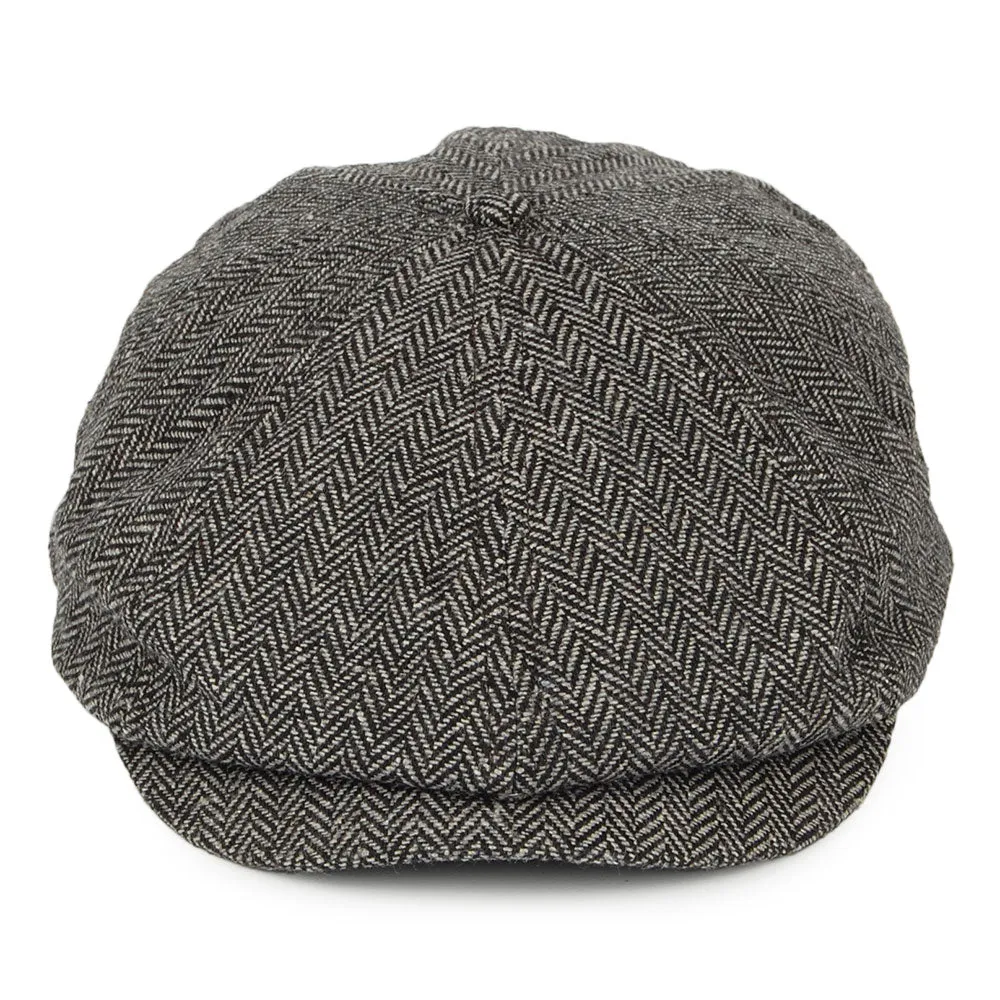 Brixton Hats Brood Herringbone Newsboy Cap - Grey-Black