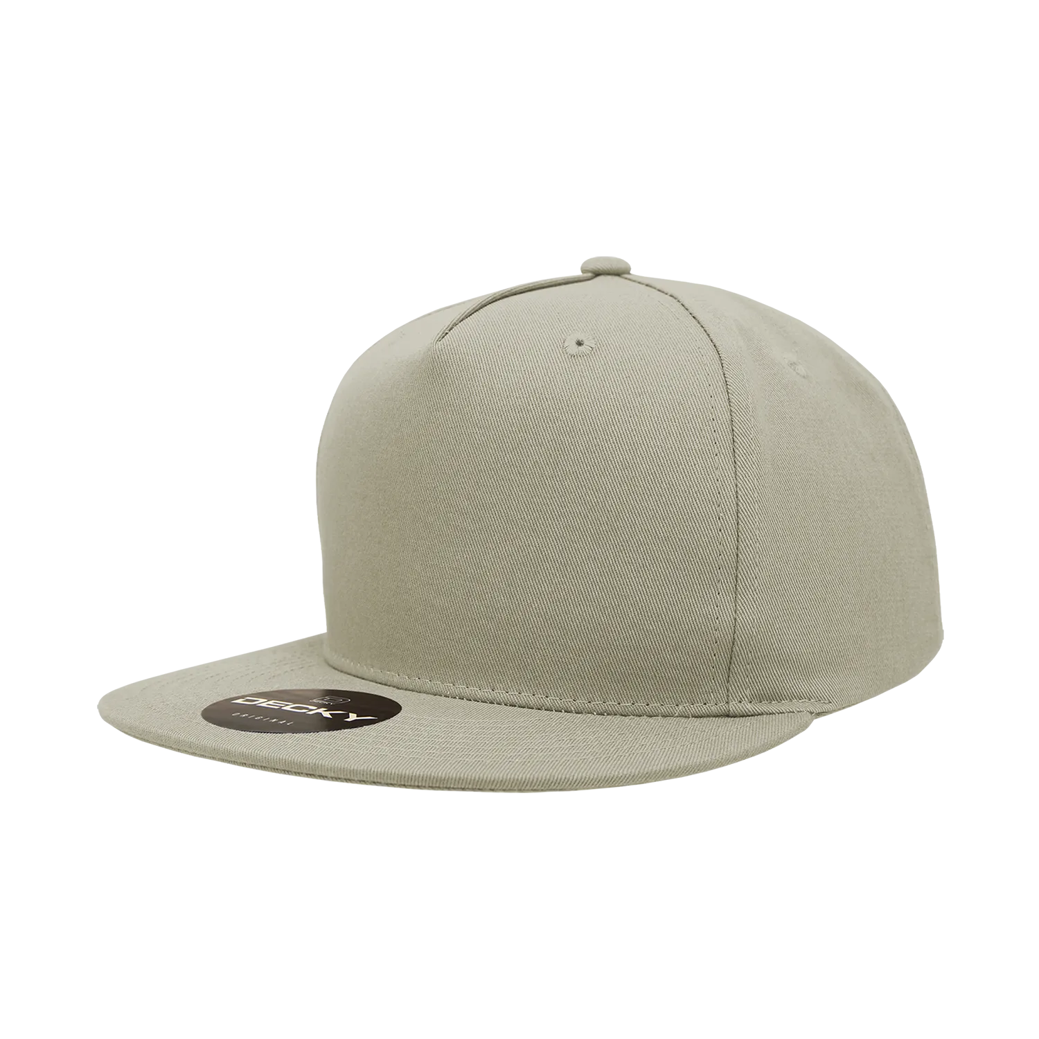 Decky 1064 5 Panel Flat Bill, Cotton Snapback Hat