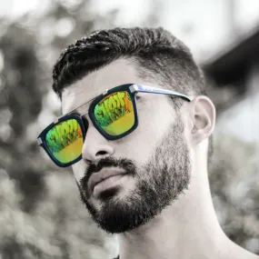 Eye Love Shadez | Square Retro Aviator Vintage Inspired Sunglasses | Reflective Lenses