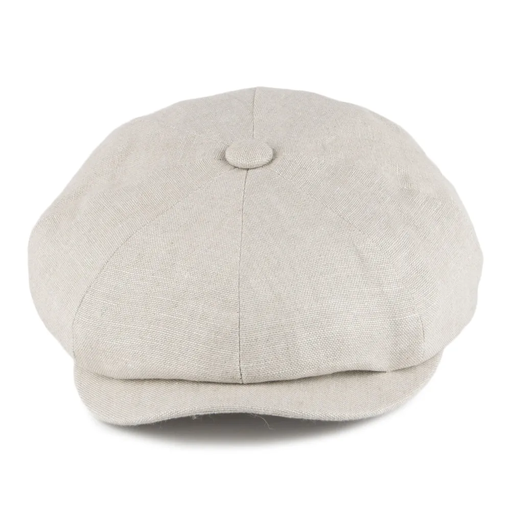 Failsworth Hats Alfie Irish Linen Newsboy Cap - Natural