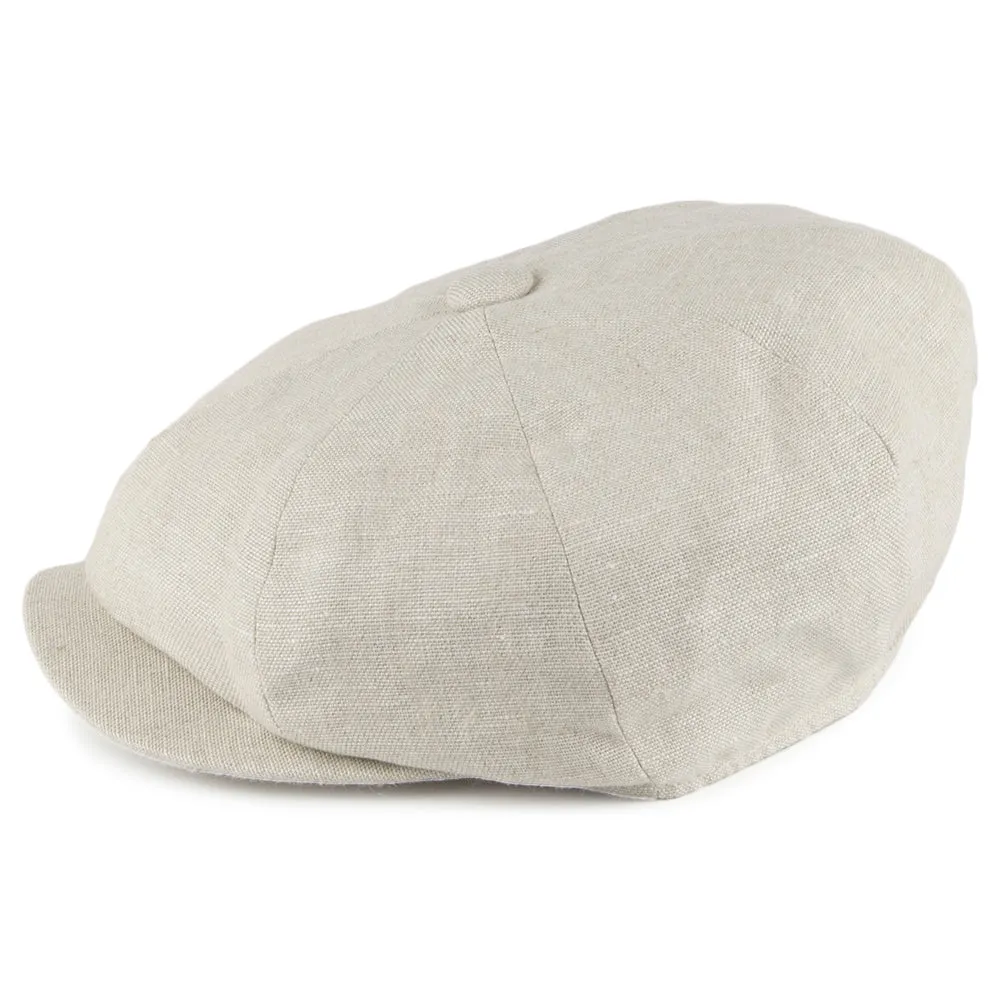 Failsworth Hats Alfie Irish Linen Newsboy Cap - Natural