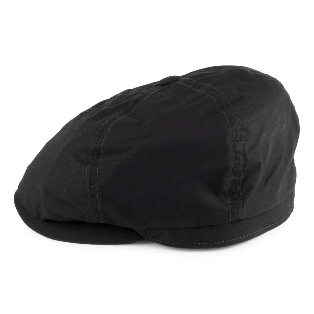 Failsworth Hats Hudson Dry Wax Newsboy Cap - Black