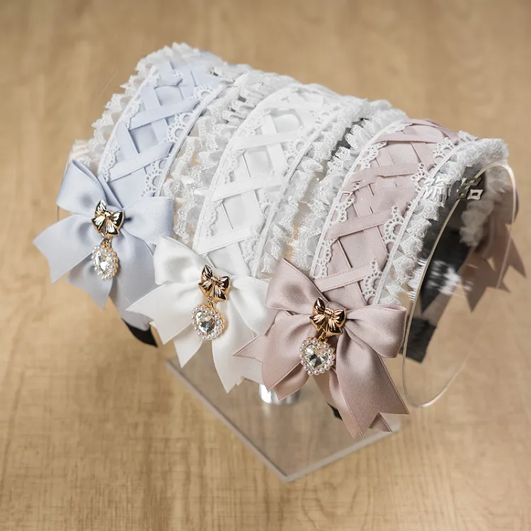 Five Colors Bow and Rhinestone Jirai Kei KC