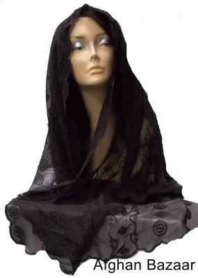 Georgette Silk Scarf with Design