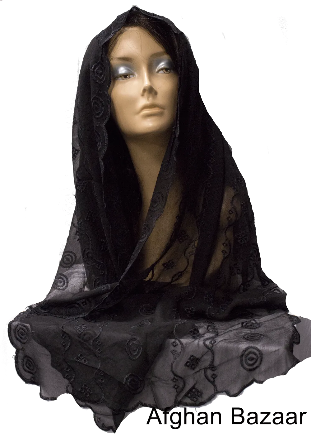 Georgette Silk Scarf with Design