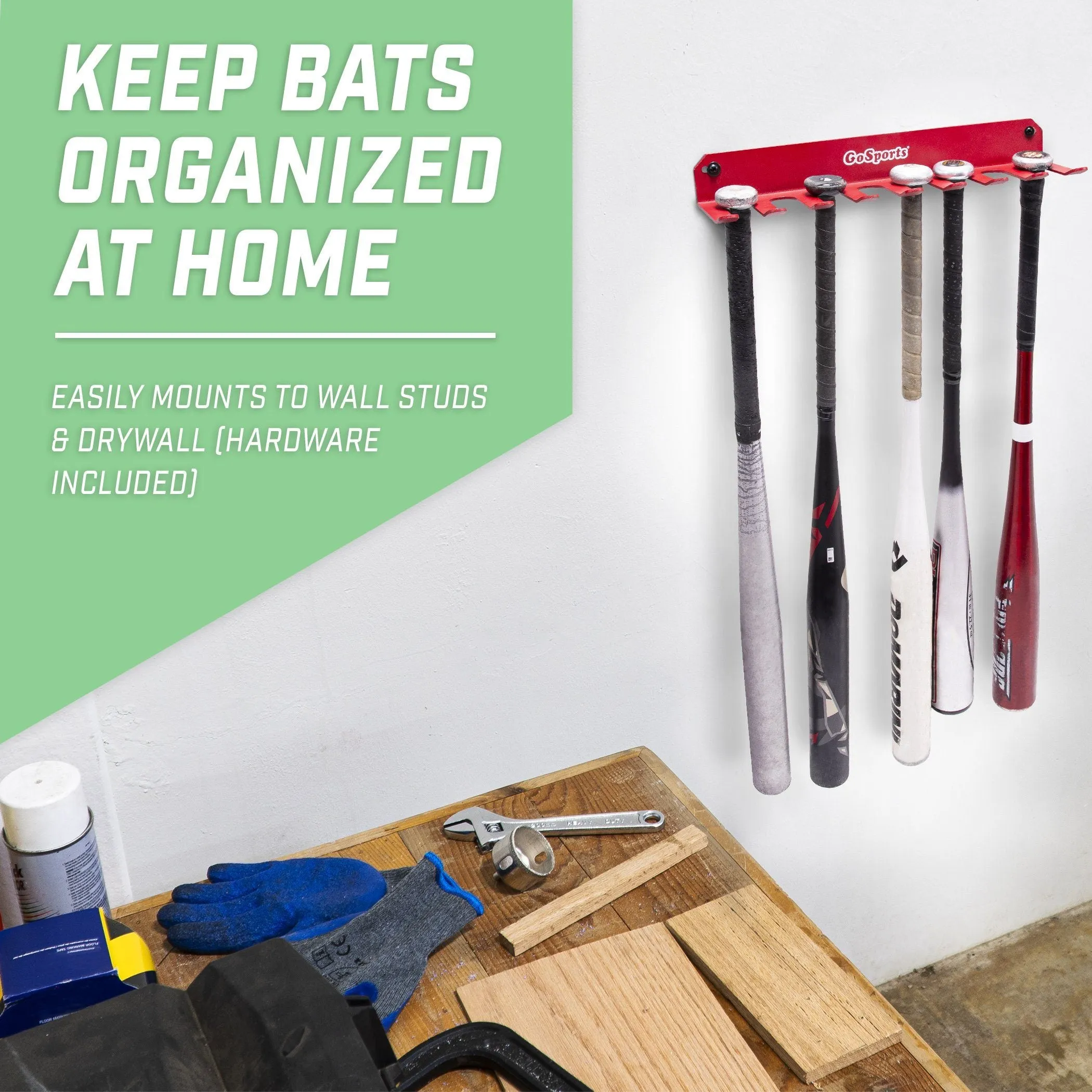 GoSports Baseball & Softball Bat Caddy