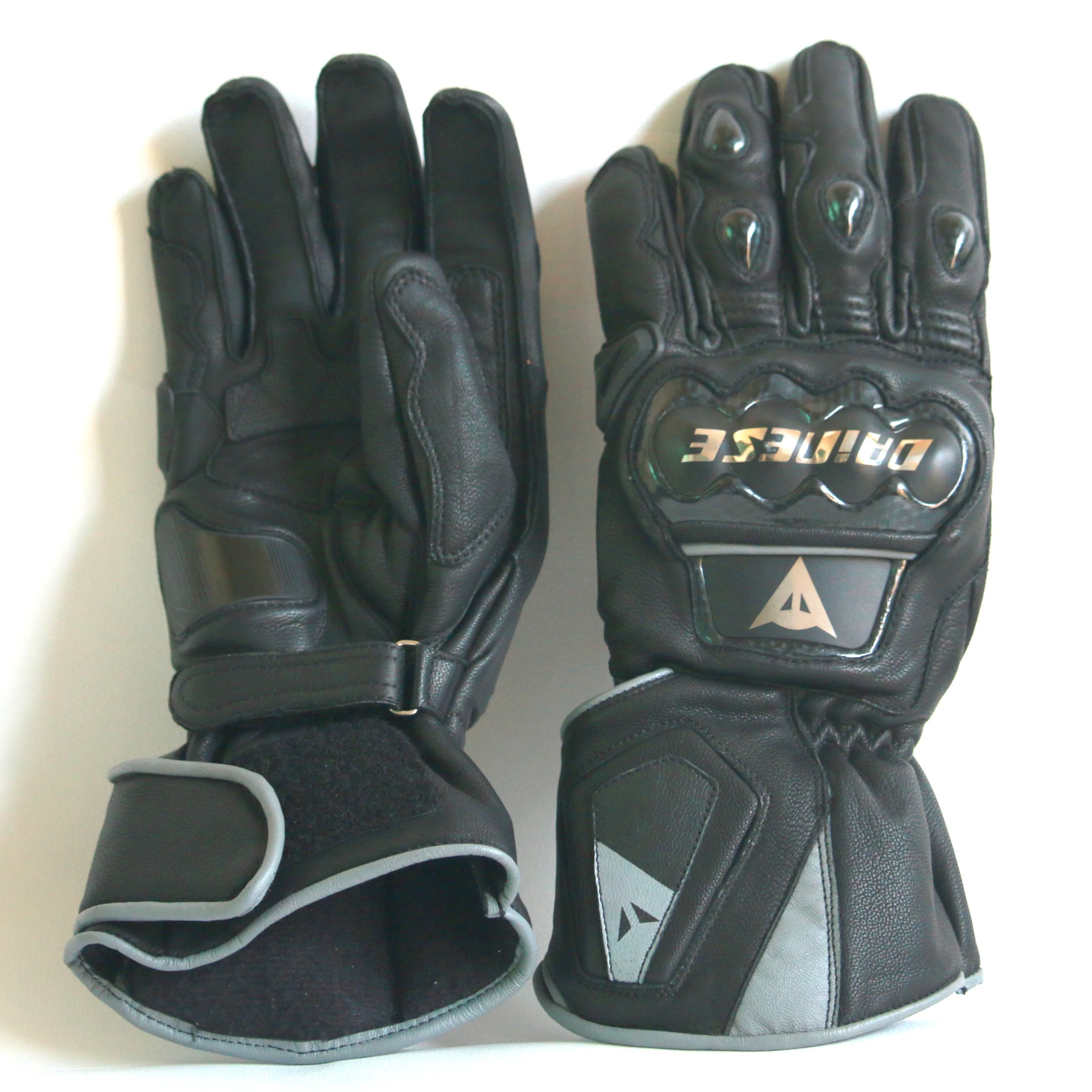 GRW 016 Full Metal D6 Motorbike Black/Gray Motorcycle Gloves