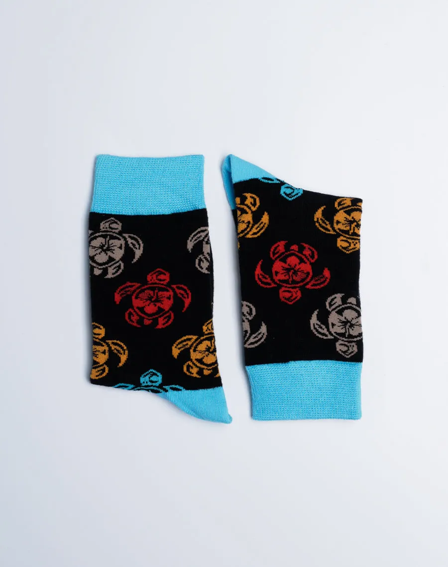 Kids Tribal Turtle Hawaii Crew Socks