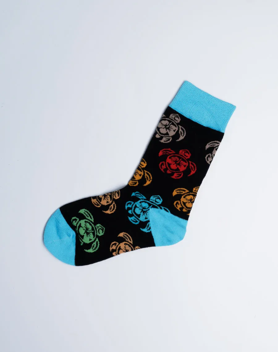 Kids Tribal Turtle Hawaii Crew Socks