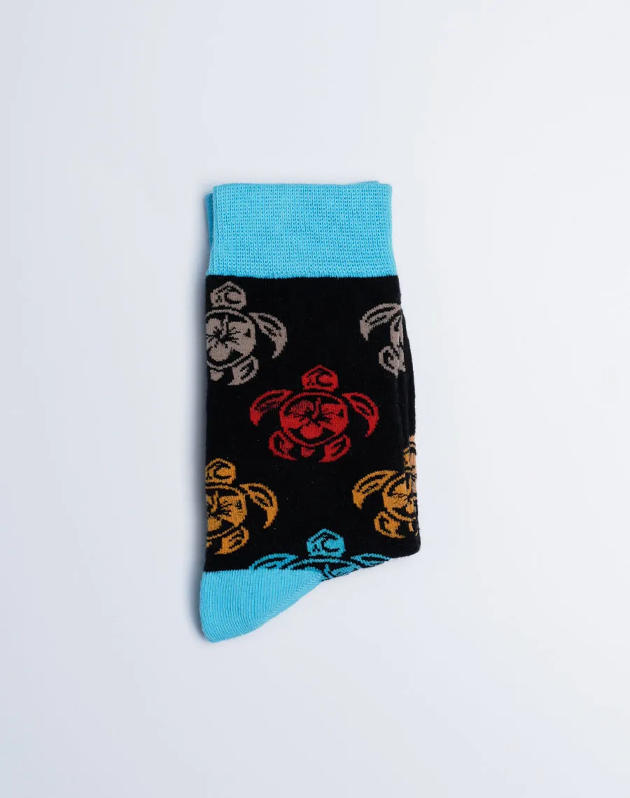 Kids Tribal Turtle Hawaii Crew Socks