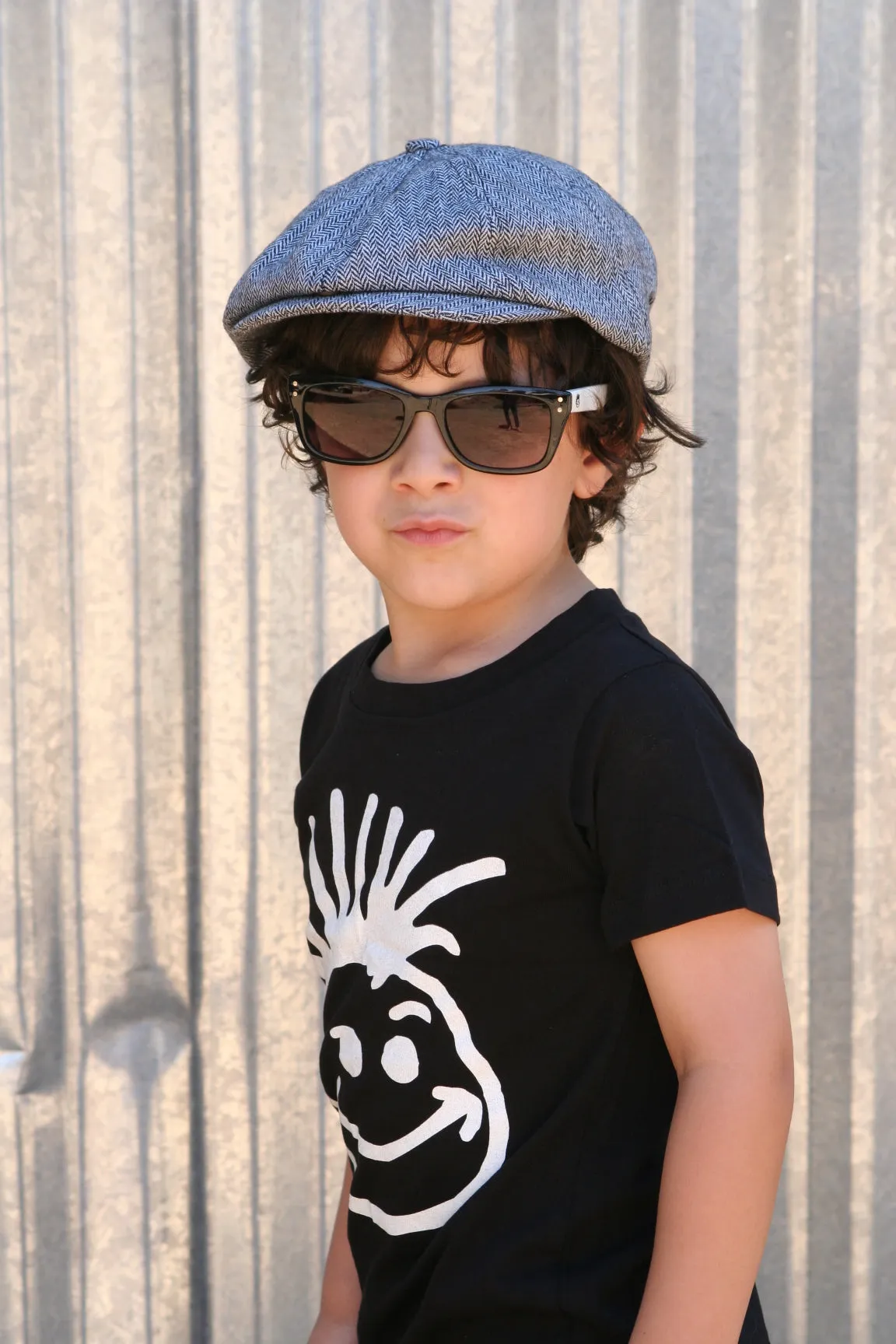 Knuckleheads Bradley Newsboy Grey Cap For Children
