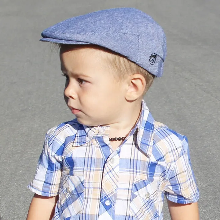 Knuckleheads Groovy Denim Flat Cap For Boys