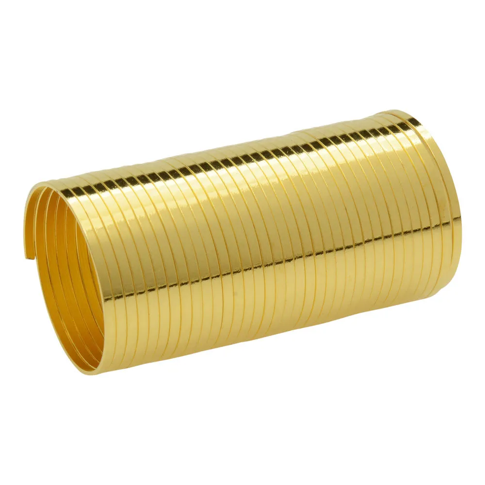 Memory Wire, Ring Round Flat Wire 0.75 Inch Diameter, 33 Loops, Gold Plated