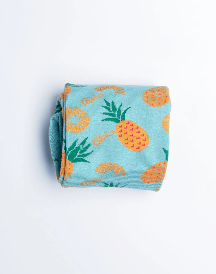Men's Aloha Pineapple Tropical Crew Socks