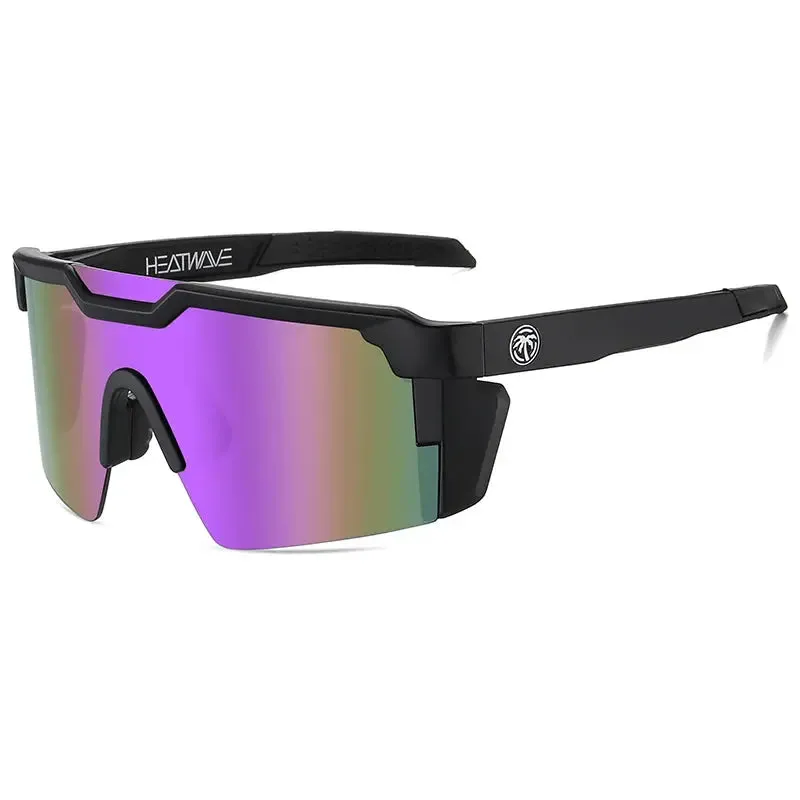 NEW High quality luxury Heat Wave brand sunglasses square Conjoined lens cycling Women men sun glasses UV400