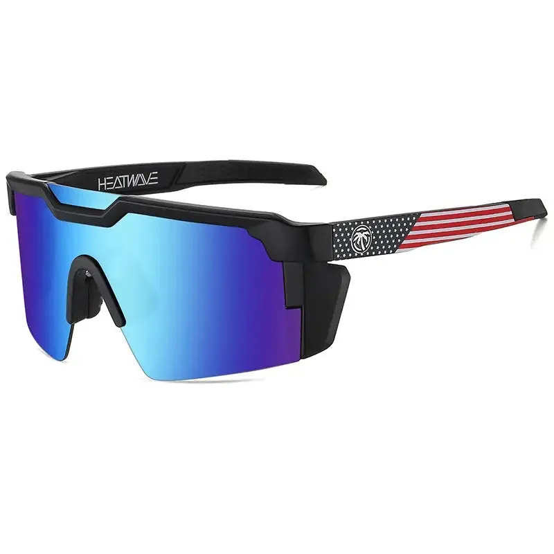 NEW High quality luxury Heat Wave brand sunglasses square Conjoined lens cycling Women men sun glasses UV400