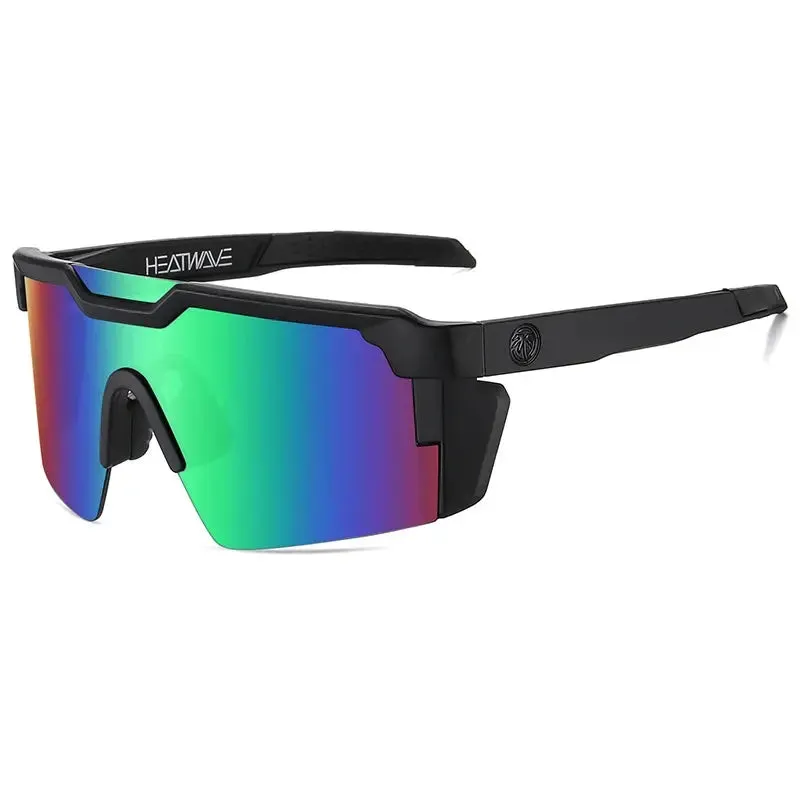 NEW High quality luxury Heat Wave brand sunglasses square Conjoined lens cycling Women men sun glasses UV400