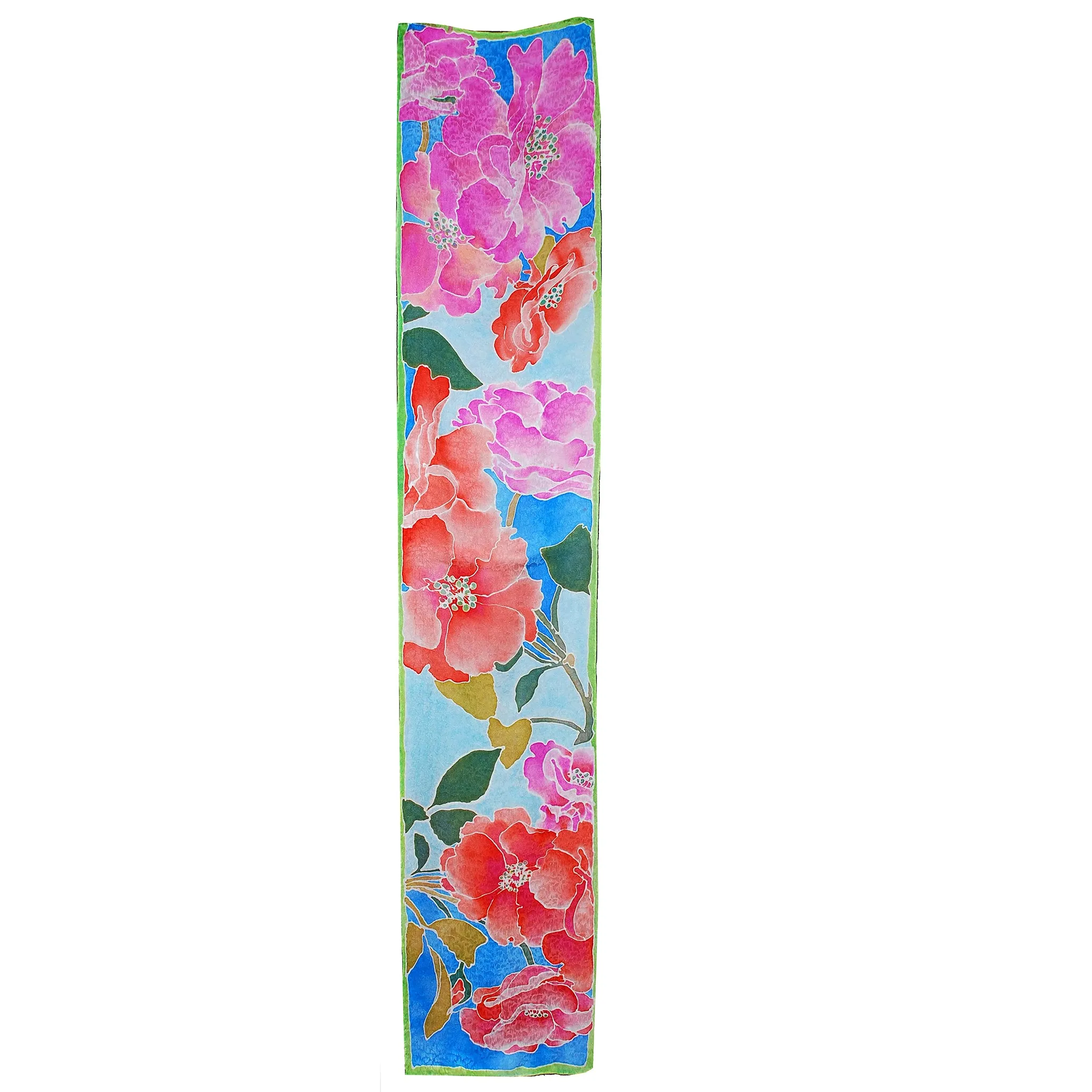 One of a Kind Multirose Floral Jacquard Silk Scarf