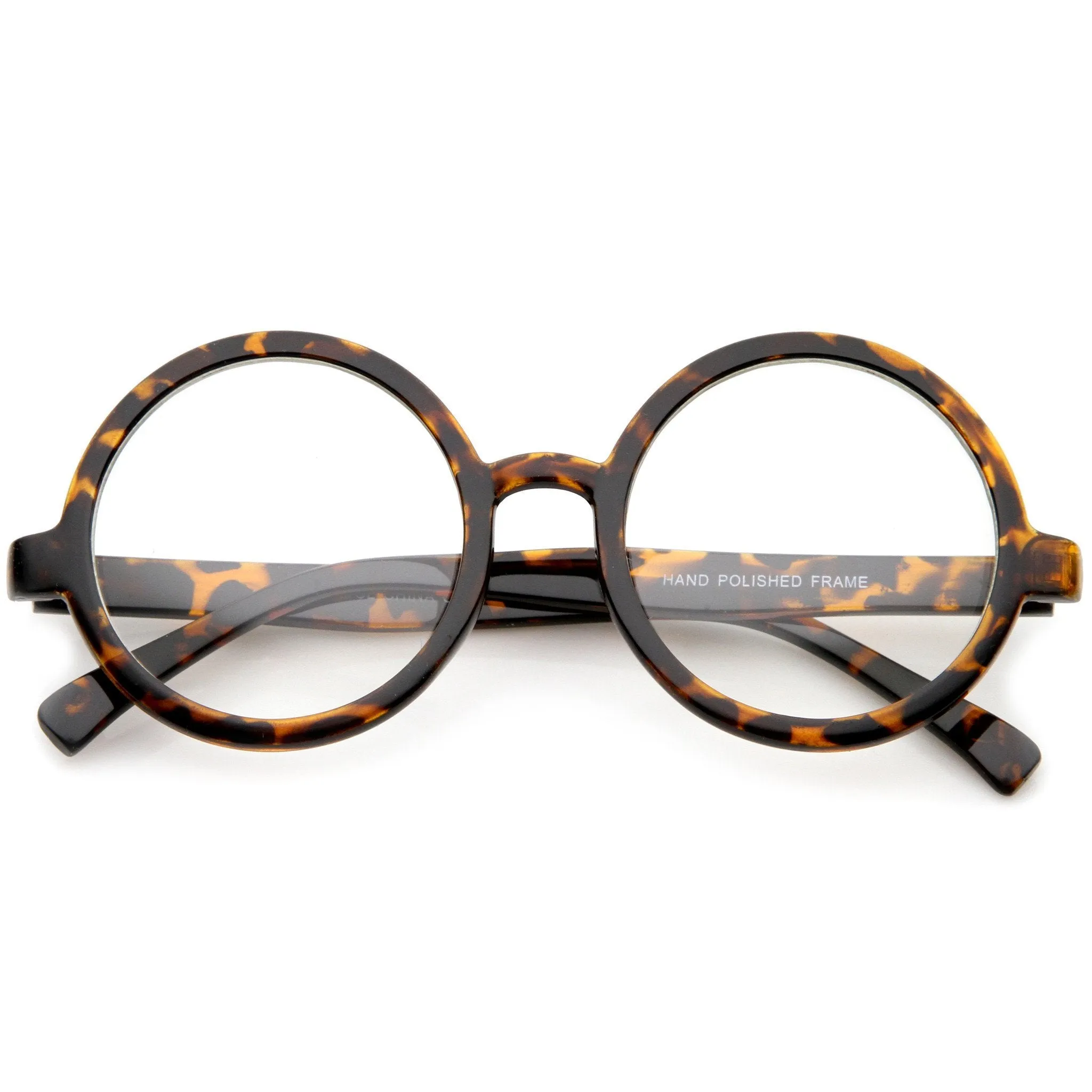 Retro Round Spectacles Clear Lens Glasses