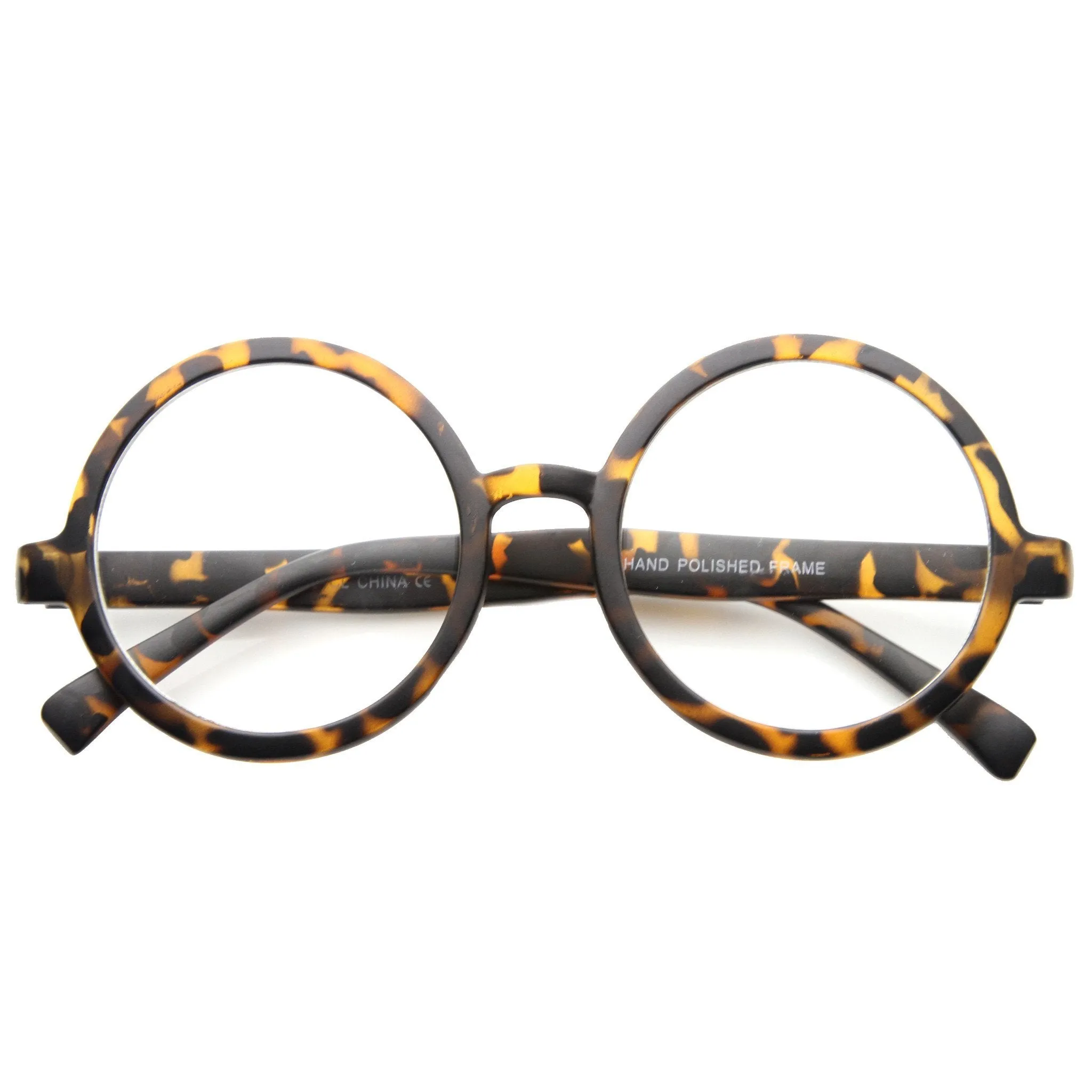 Retro Round Spectacles Clear Lens Glasses