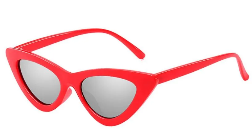 S144 Red Frame Reflective Lens Fashion Sunglasses