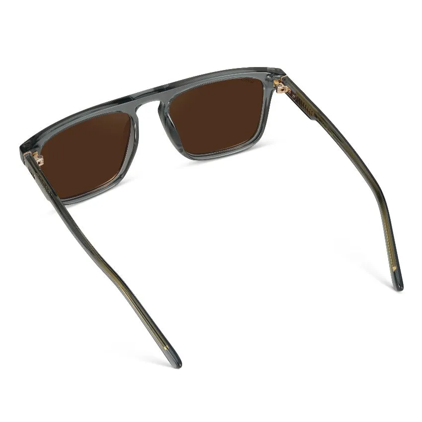 SAWYER Square Men’s Trendy Sunglasses in Nautical Crystal Blue by WMP Eyewear