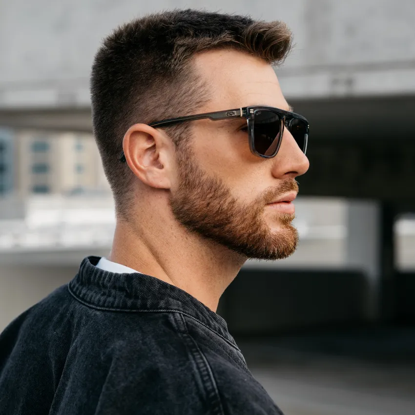 SAWYER Square Men’s Trendy Sunglasses in Nautical Crystal Blue by WMP Eyewear