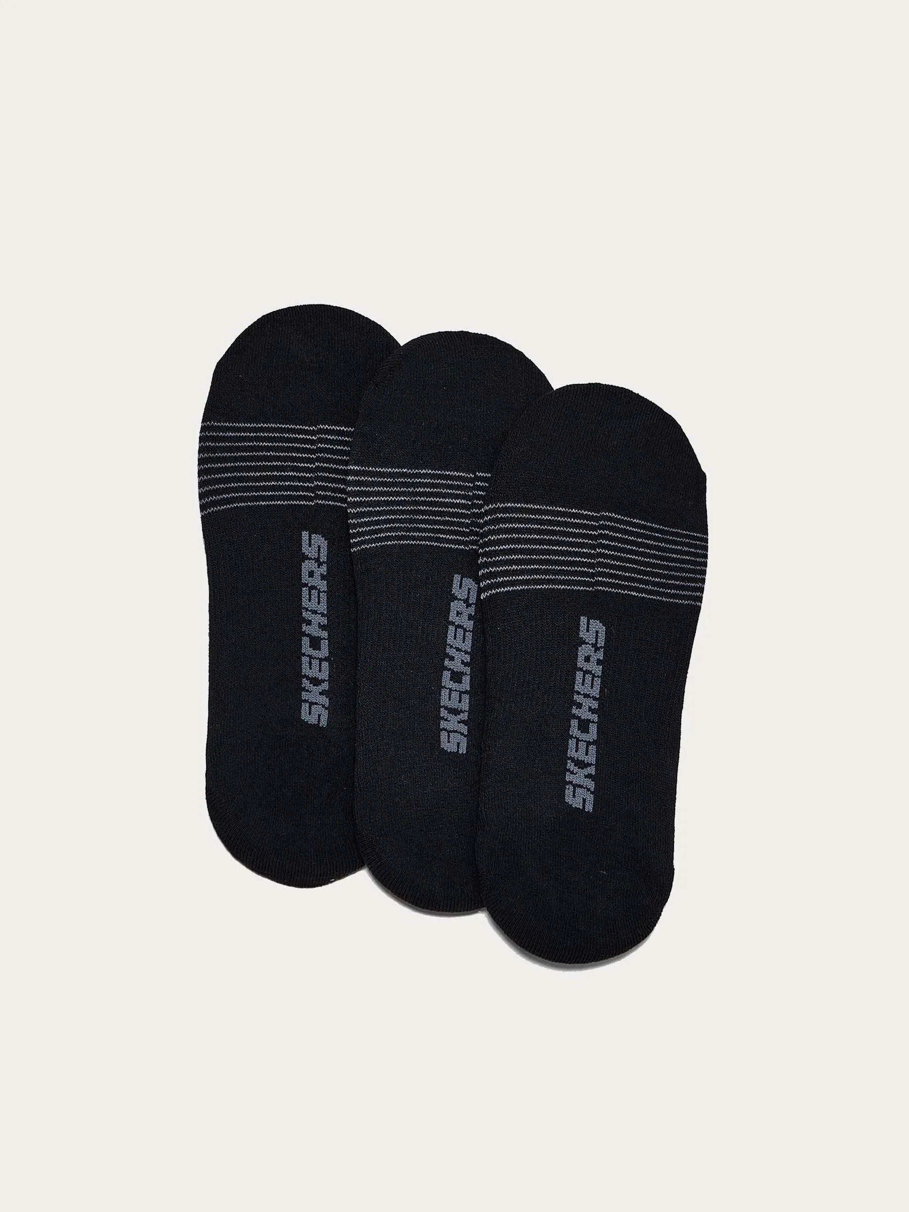 Skechers Men's 3 Pack 1/2 Terry Super No Show Socks