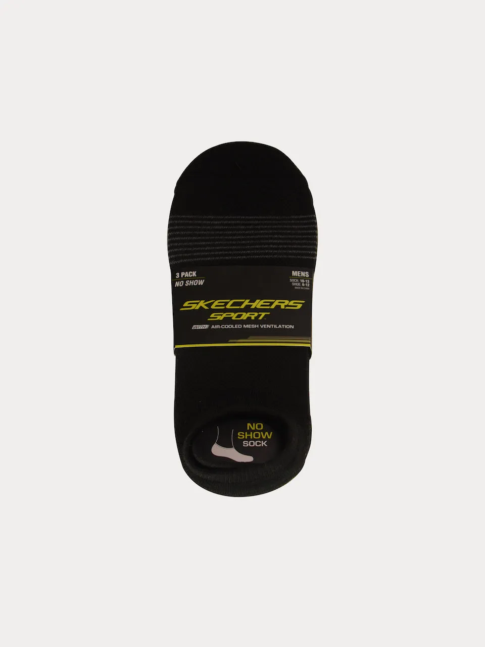 Skechers Men's 3 Pack 1/2 Terry Super No Show Socks