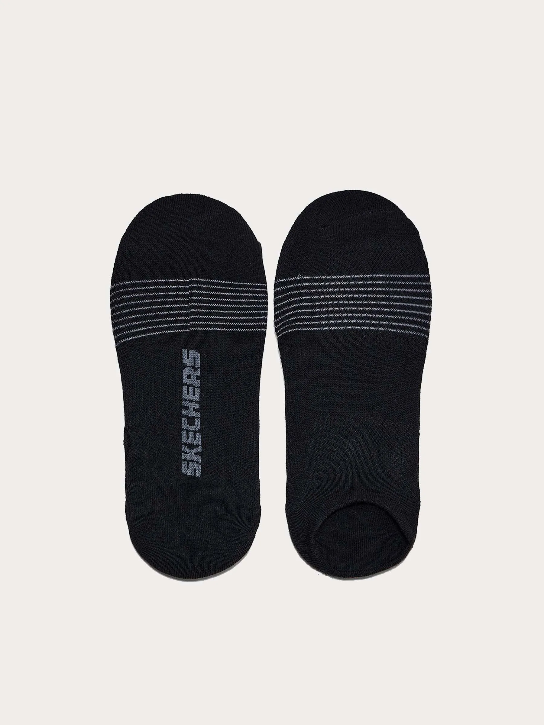 Skechers Men's 3 Pack 1/2 Terry Super No Show Socks