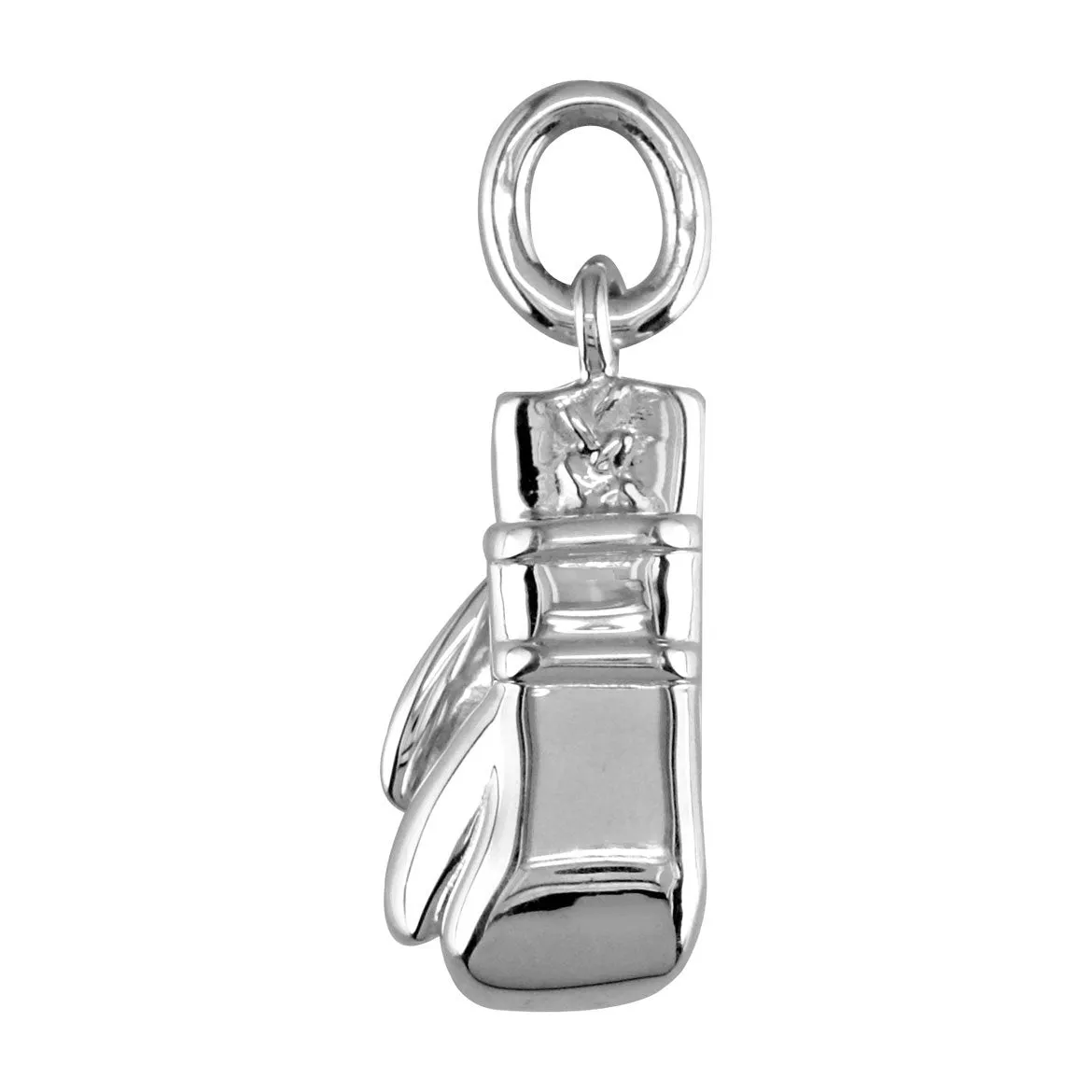 Solid Boxing Gloves Charm with Two Gloves in Sterling Silver