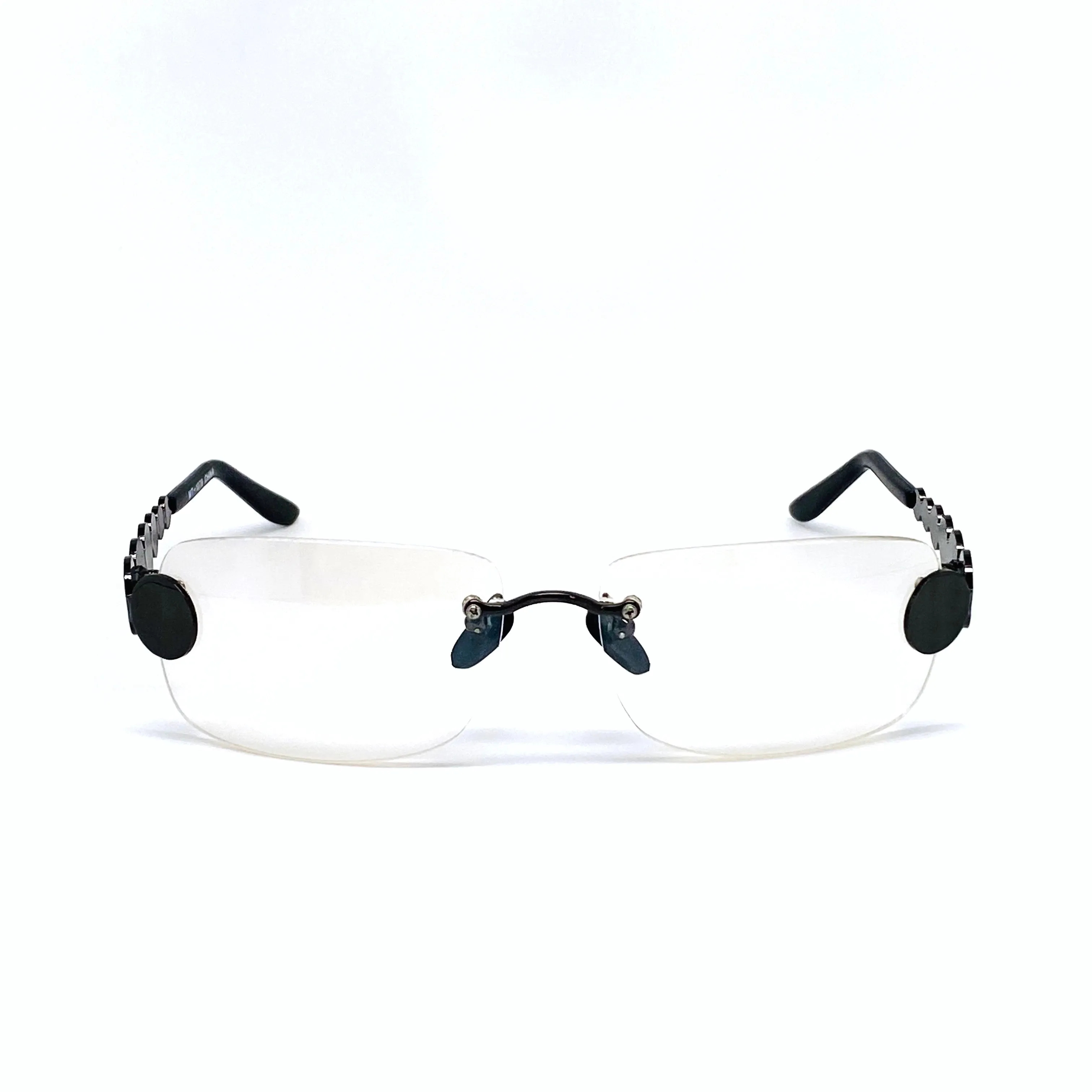 Vintage Standard Sized 2000 Clear Non Framed Sunglasses - Clear