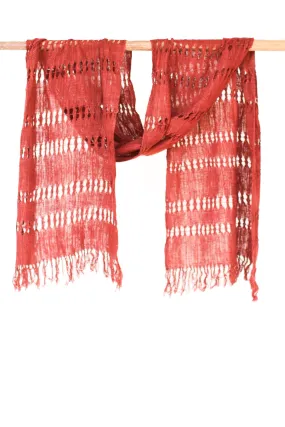 Wild Silk Spider Weave Scarf, Nato Bark